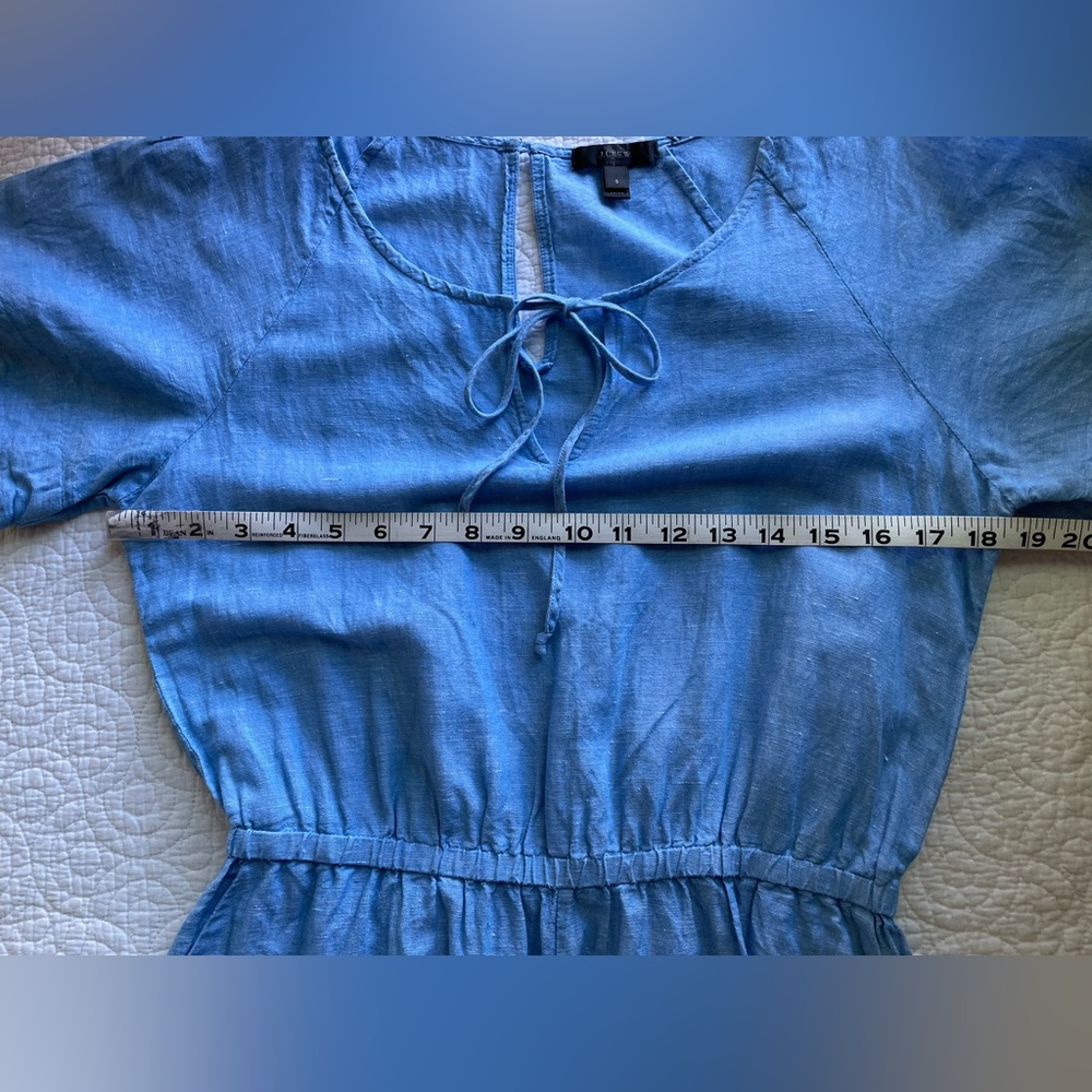 J.Crew Scalloped Cotton-Linen Romper - Picture 8 of 9